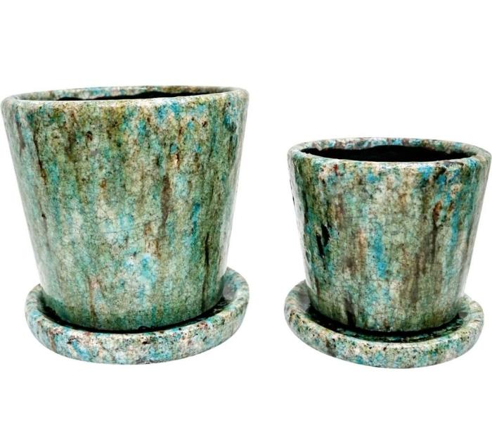 2Pc Pot Planters – Ocean  |  Planters & Vases Planters & Vases Planters & Vases