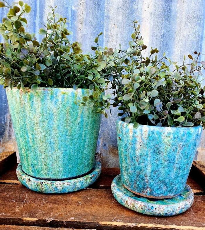 2Pc Pot Planters – Sky  |  Planters & Vases Planters & Vases Planters & Vases