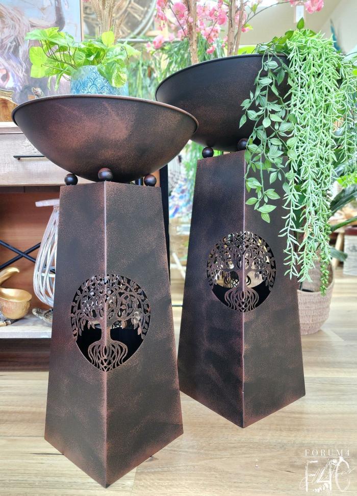 2Pc Set Laser Cut Tree Of Life Firebowls  |  Planters & Vases Planters & Vases Planters & Vases