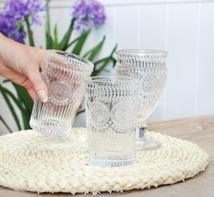 4Pc Clear Tall Glass Tumblers  |  Glassware Glassware Glassware