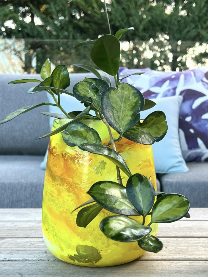 Bahamas Yellow Curved Planter – Large  |  Planters & Vases Artisan Designed Planters Artisan Designed Planters