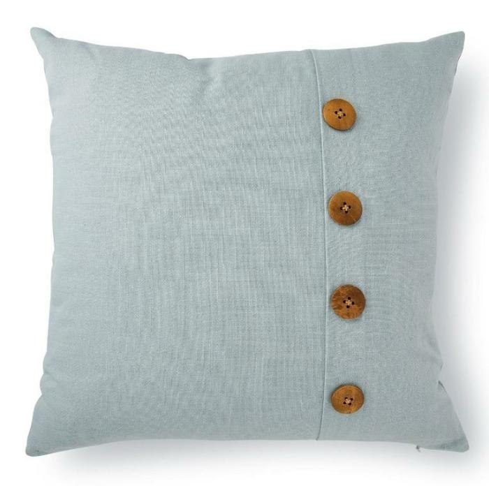 Bailey Button Cushion 50Cm – Light Blue  |  Cushions Cushions Cushions