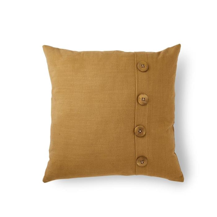 Bailey Button Cushion 50Cm – Mustard  |  Cushions Cushions Cushions