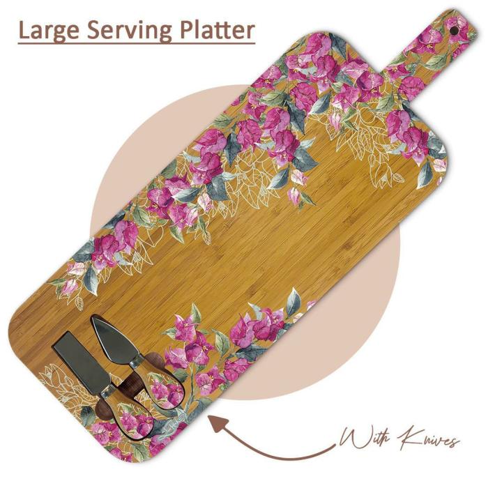 Bamboo Serving Platter – Bougainvillea  |  Serving Platters Kitchenware Serving Platters