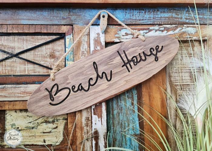 Beach House Timber Sign  |  Quote Wall Plaques Homewares Quote Wall Plaques