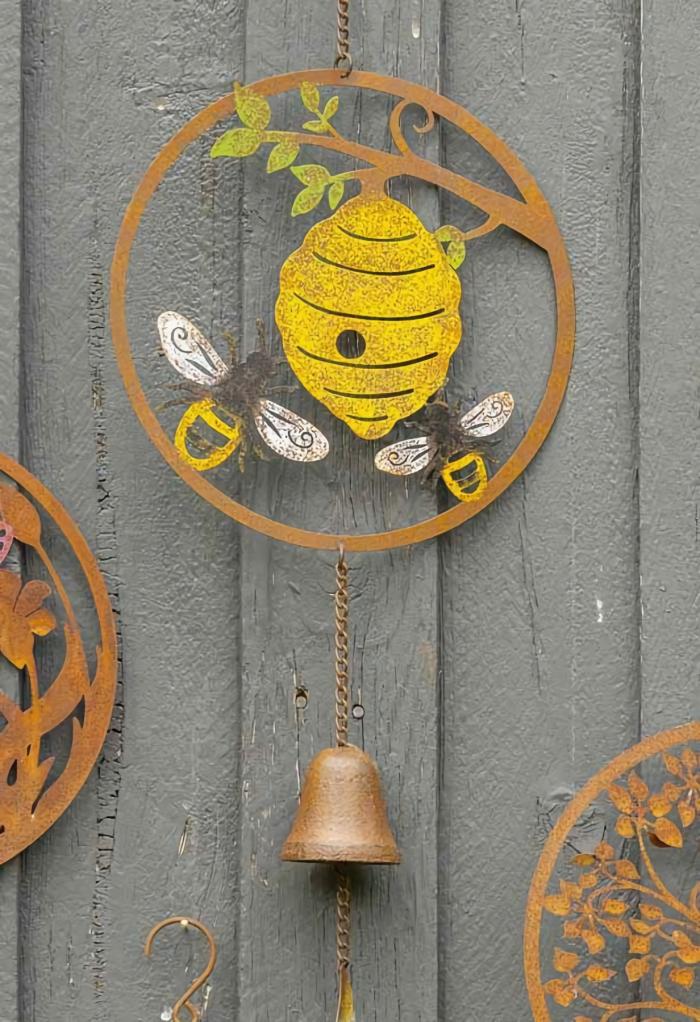 Bee Laser Cut Hanging Bell  |  Wind Chimes Bee Lovers Bee Lovers