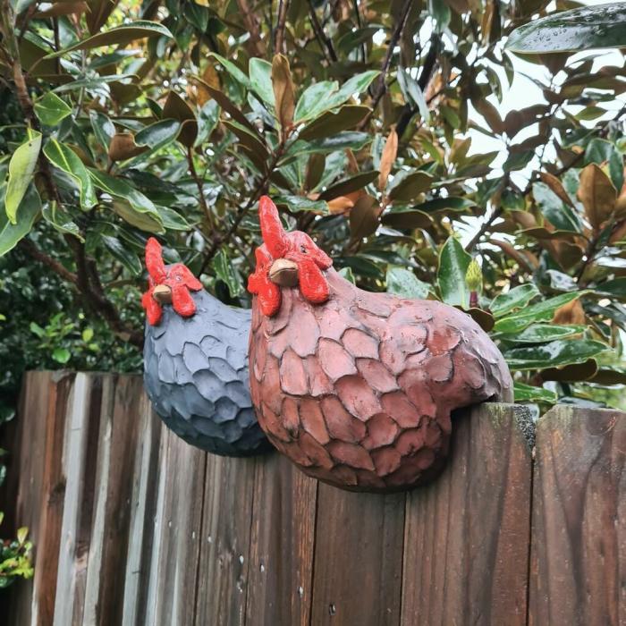 Betty & Beatrix The Fence Hens – Duo  |  Garden Creatures Chickens Chickens