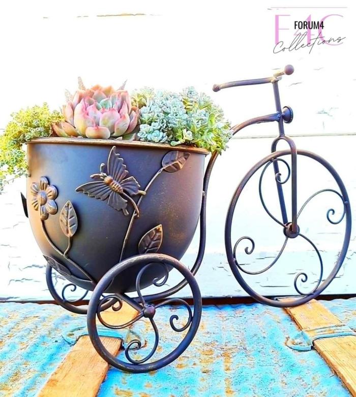 Bicycle Pot Planter With Butterflies  |  Planters & Vases Planters & Vases Planters & Vases