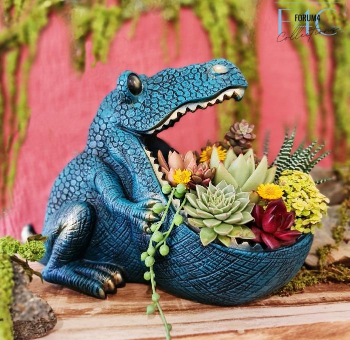 Blitzer Dino Rex Blue Planter / Decor  |  Trays Bowls Kitchenware Trays Bowls