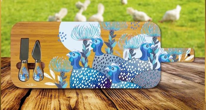 Blue Guinea Fowls – Bamboo Serving Platter  |  Catering & Tableware Catering & Tableware Catering & Tableware