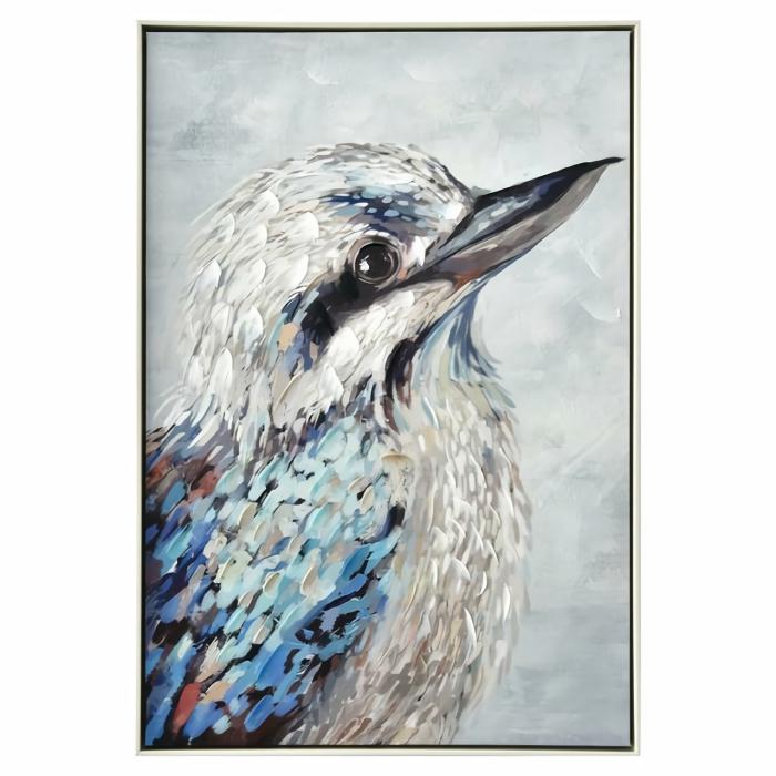 Blue Kookaburra Paint On Canvas  |  Framed Wall Canvas Art Framed Wall Canvas Art Framed Wall Canvas Art