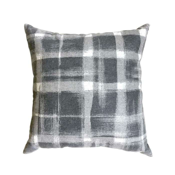 Brushed Check Charcoal Cushion 50Cm  |  Cushions Cushions Cushions