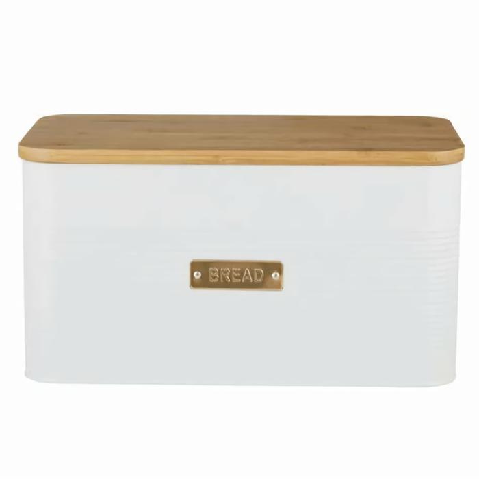 Canister – Bread Bin – White Square Corrugated  |  Canisters Canisters Canisters