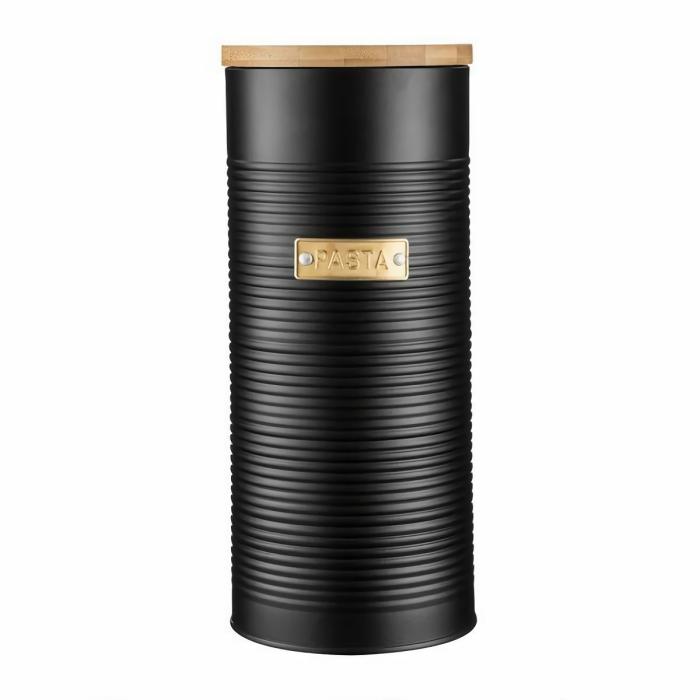 Canister – Pasta – Black Corrugated Metal  |  Canisters Canisters Canisters