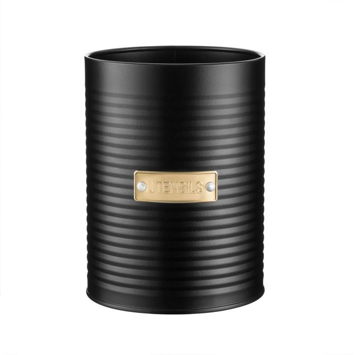 Canister – Utensil Storage – Black Corrugated  |  Canisters Kitchenware Canisters