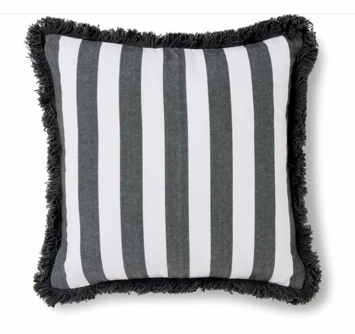 Carlton Charcoal Stripe Cushion  |  Cushions Cushions Cushions