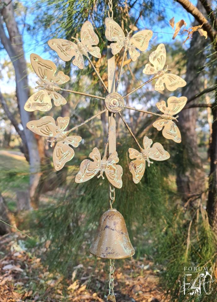 Carousel Wind Chime – Butterfly – Green  |  Wind Chimes Garden Accessories Garden Accessories