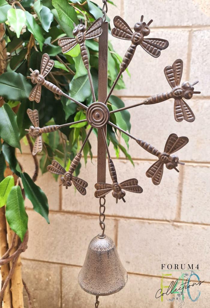 Carousel Wind Chime – Dragonfly – Rust  |  Wind Chimes Garden Accessories Garden Accessories