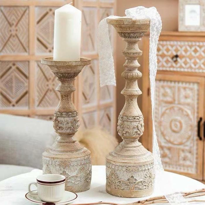 Carved Boho Candle Holder – Small  |  Candles Accessories Accessories