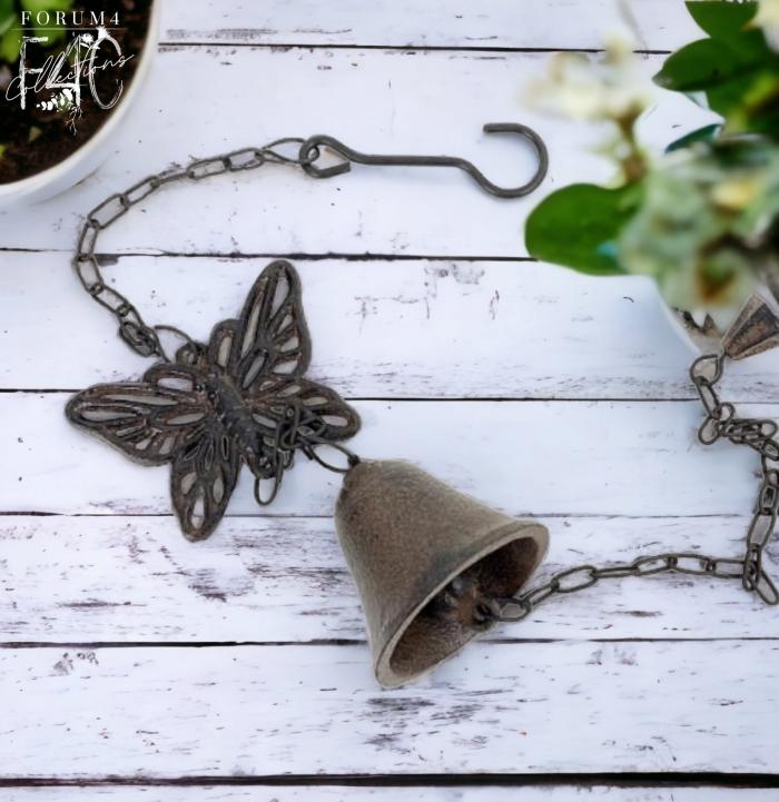 Cast Iron Butterfly Wind Chime  |  Garden Accessories Cast Iron Cast Iron