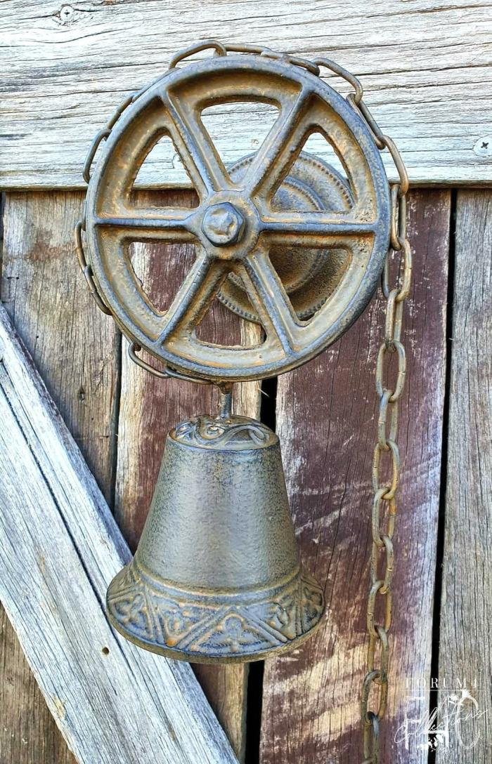 Cast Iron Wheel & Chain Door Bell  |  Garden Accessories Cast Iron Cast Iron