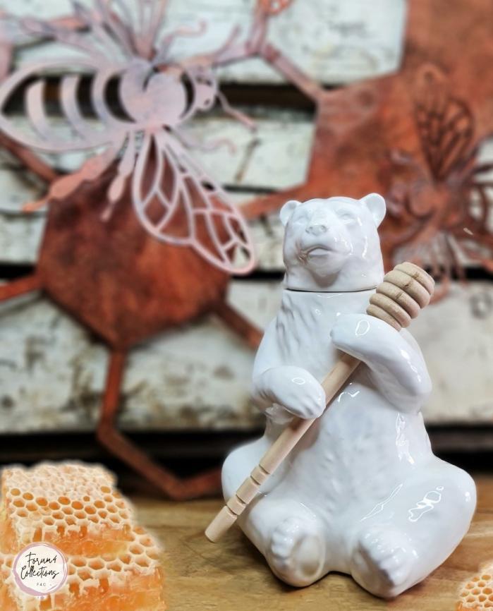 Ceramic Honey Bear Pot With Dipper  |  Catering & Tableware Catering & Tableware Catering & Tableware