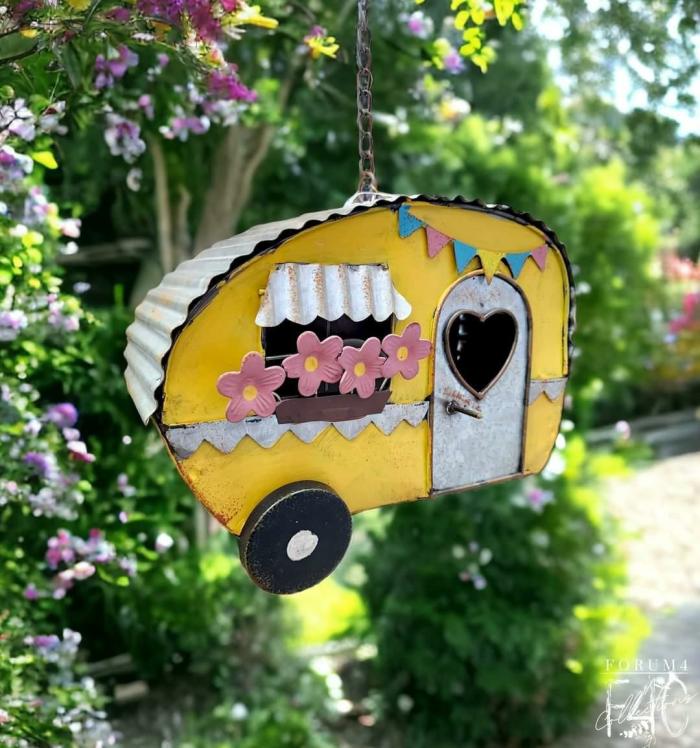 Colourful Caravan Hanging Bird House  |  Hanging Garden Accessories Garden Accessories Garden Accessories