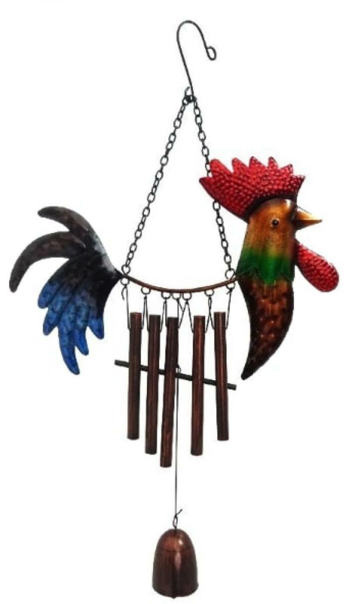 Colourful Rooster Wind Chime  |  Garden Accessories Chickens Chickens