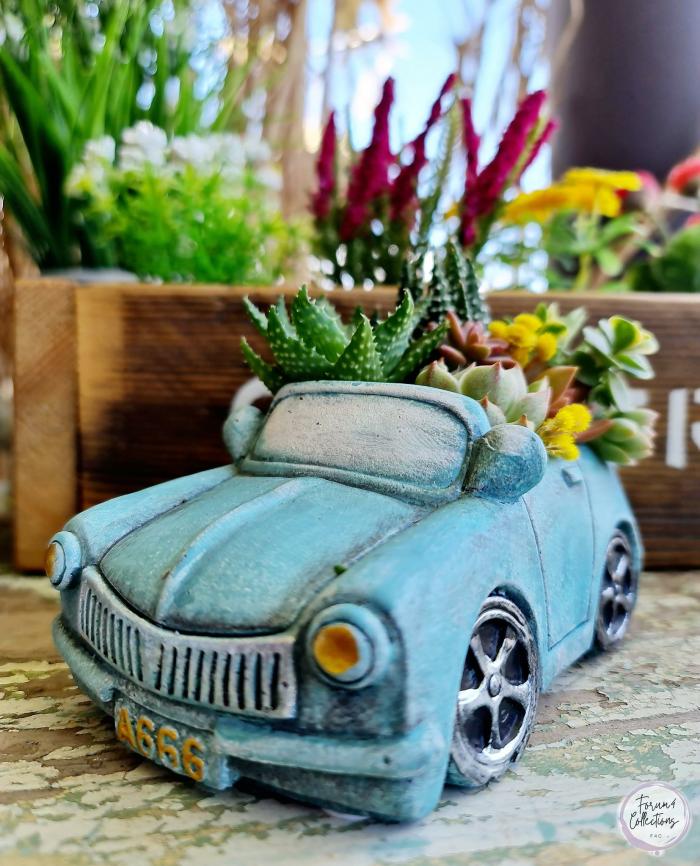 Convertible Car Planter – Vintage Blue  |  Planters & Vases Planters & Vases Planters & Vases