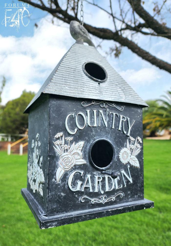 Country Garden Black & White Hanging Bird House  |  Hanging Garden Accessories Garden Accessories Garden Accessories