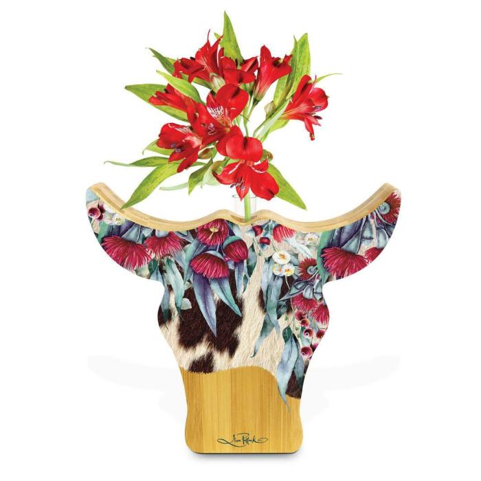 Cow Head Bamboo Bud Vase – Bush Blossoms Cowhide  |  Planters & Vases Planters & Vases Planters & Vases