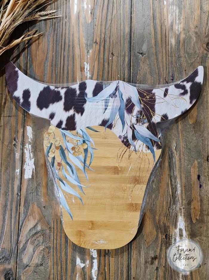 Cow Head Platter – (Wall Decor) – Native  |  Cow Lovers Cow Lovers Cow Lovers