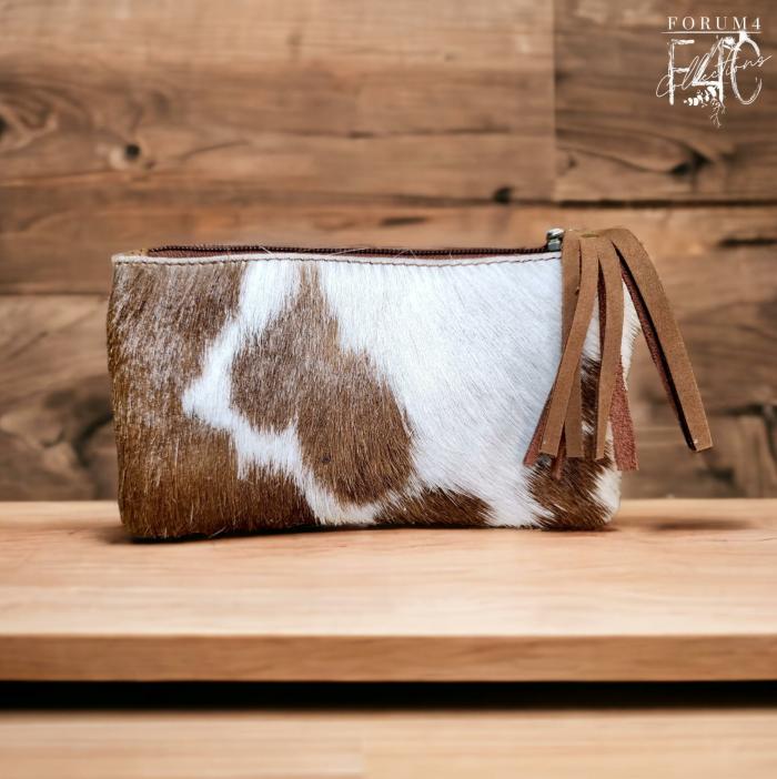 Cowhide Zip Up Purse  |  Cow Lovers Cow Lovers Cow Lovers