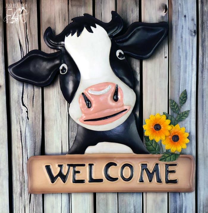 Dairy Cow Welcome Sign Wall Decor  |  Garden Creatures Garden Creatures Garden Creatures