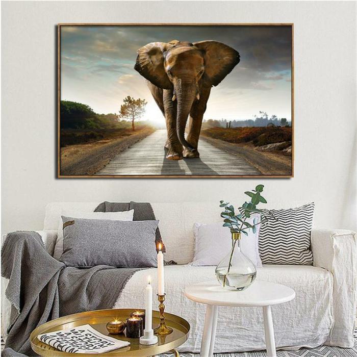 Elephant Journey – Framed Canvas Wall Decor  |  Framed Wall Canvas Art Framed Wall Canvas Art Framed Wall Canvas Art