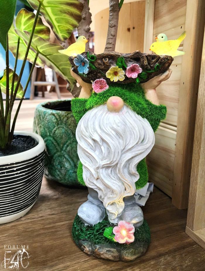 Enchanted Forest Bird Feeder Gnome With Solar Led  |  Bird Feeders Bird Feeders Bird Feeders