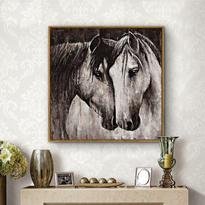 Farmhouse Horses Framed Canvas Wall Decor  |  Framed Wall Canvas Art Framed Wall Canvas Art Framed Wall Canvas Art