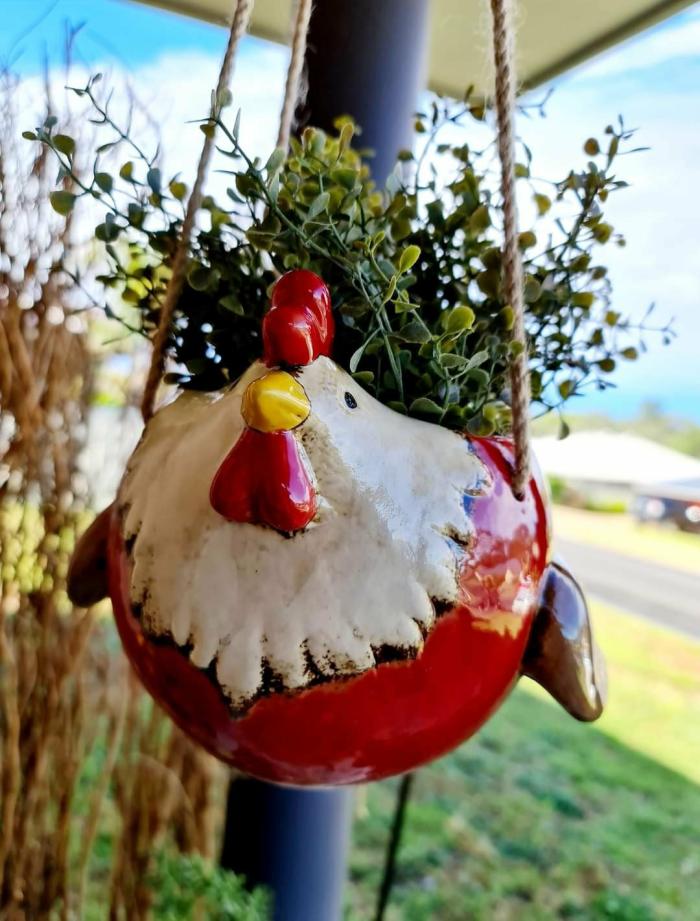 Flying Chook Planter – Red  |  Planters & Vases Planters & Vases Planters & Vases