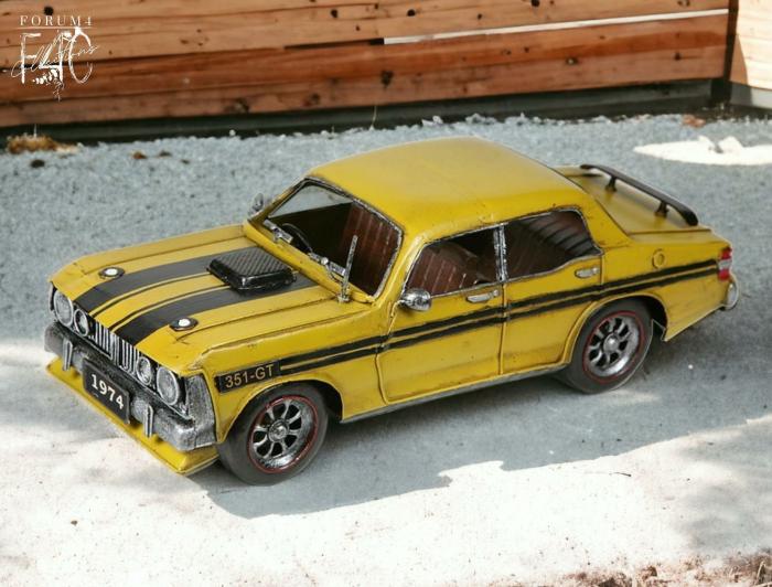 Ford Xy Gt Yellow & Black Model Ornament  |  Model Car Homewares Model Car