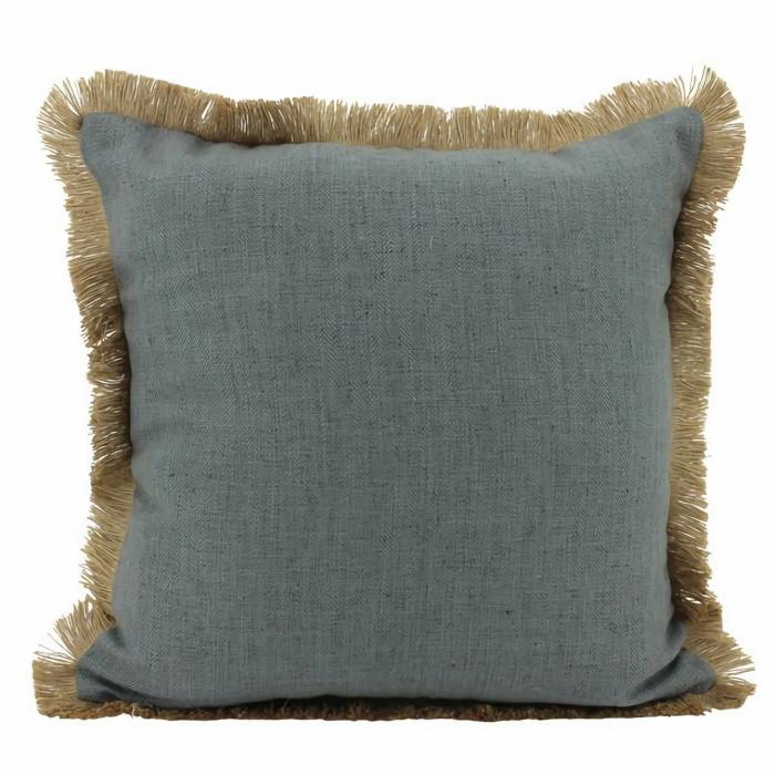 Fringed Border Grey Cushion  |  Cushions Cushions Cushions