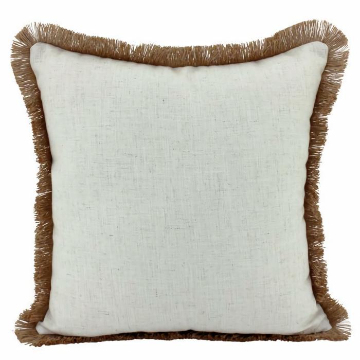 Fringed Border Ivory Cushion  |  Cushions Cushions Cushions