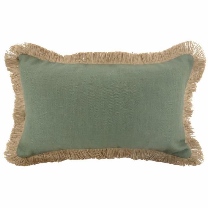 Fringed Border Sage Cushion 30 X 50  |  Cushions Cushions Cushions