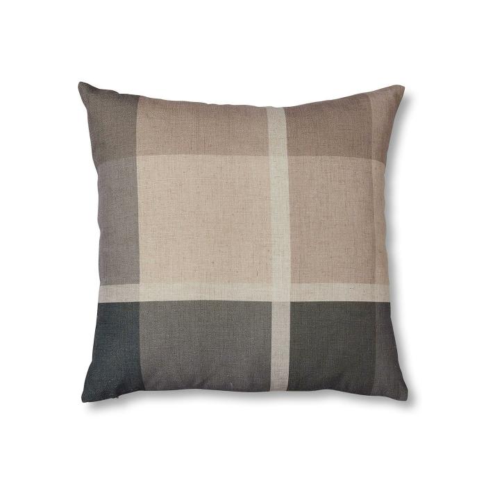 Garner Check Cushion 50Cm – Charcoal  |  Cushions Cushions Cushions