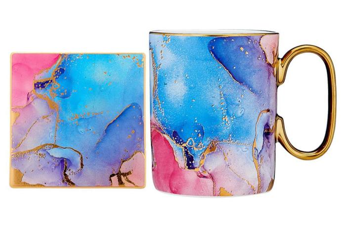 Gemstones Mug & Coaster Set – Smithsonite Pastels  |  Mugs Kitchenware Mugs