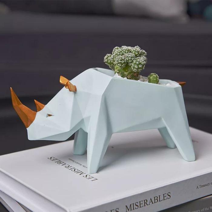 Geo Rhino Planter  |  Planters & Vases Planters & Vases Planters & Vases