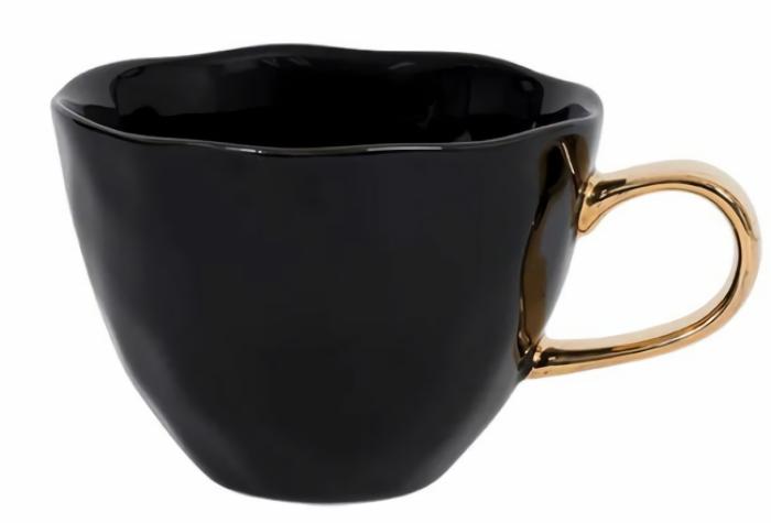 Good Morning Large Stonware Mug – Black  |  Mugs Kitchenware Mugs