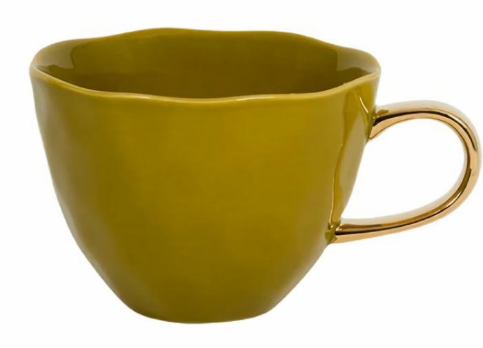 Good Morning Large Stonware Mug – Yellow Amber  |  Mugs Kitchenware Mugs