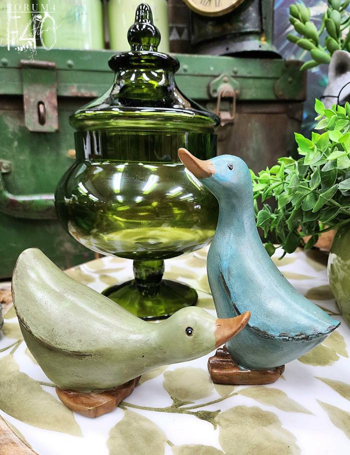 Green 2Pc Coloured Ducks  |  Accessories Accessories Accessories