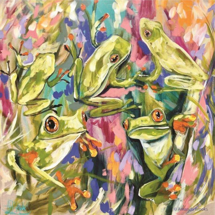 Green Tree Frogs Trivet – Artist Lab  |  Coasters Coasters Coasters