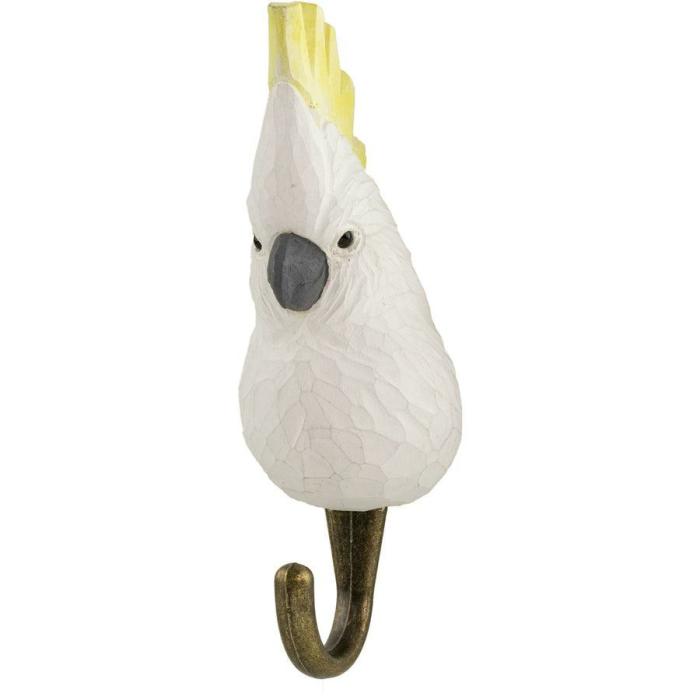 Hand Carved Hook – Cockatoo  |  Hooks Accessories Accessories